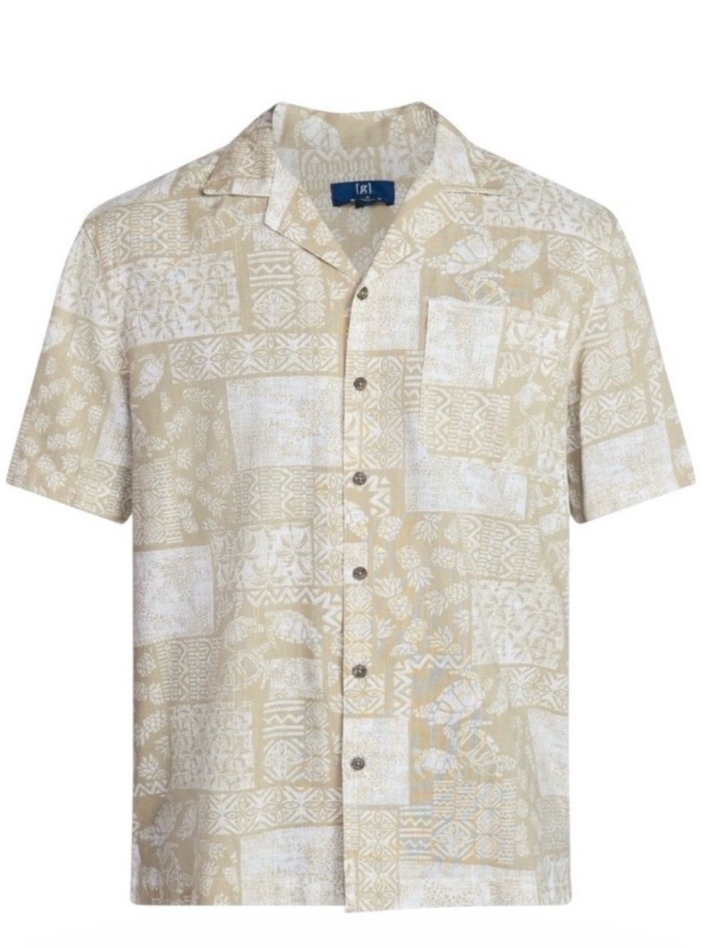 Linen-Blend Camp Shirt for Men from George
